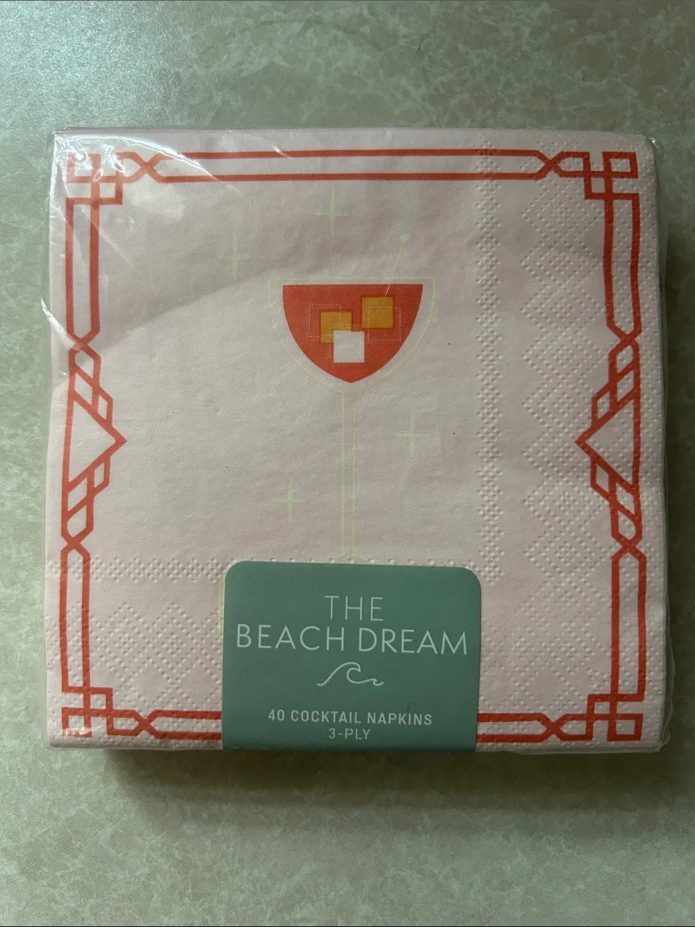 Free w/bundle or purchase new the beach dream 40 piece cocktail napkins 3-ply